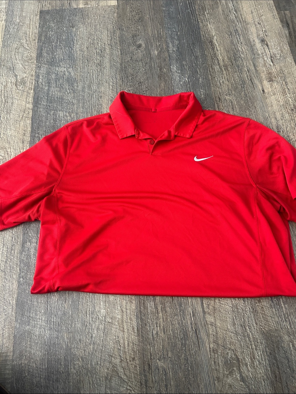 Nike Red Performance Polo with White Swoosh